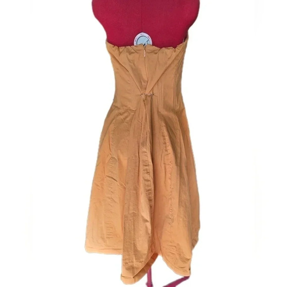Eva Mendes by NY&Company, Size 12, Orange Strapless Dress - Picture 5 of 10
